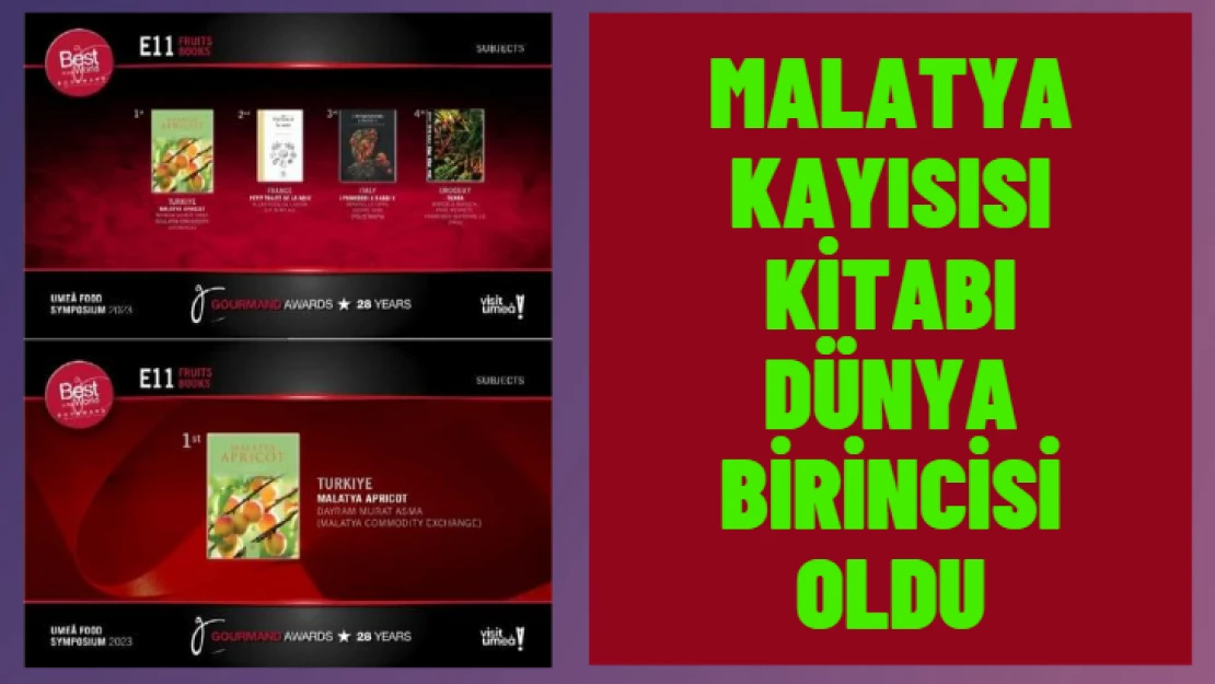 Malatya Kayısısı kitabı dünya birincisi oldu