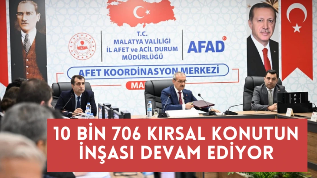 Malatya Valisi Seddar Yavuz: 10 bin 706 kırsal konutun inşası devam ediyor