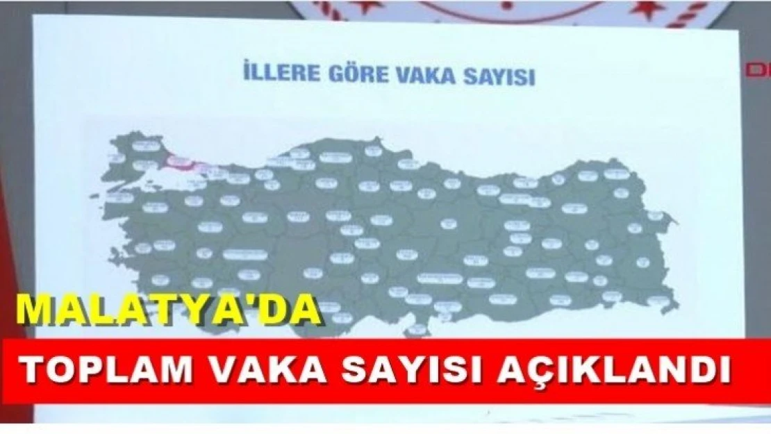 Malatya'da toplam vaka sayısı açıklandı