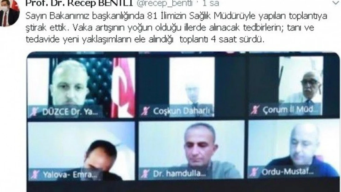 Müdür Bentli, Bakan Koca'nın önerilerine uyulmasını istedi