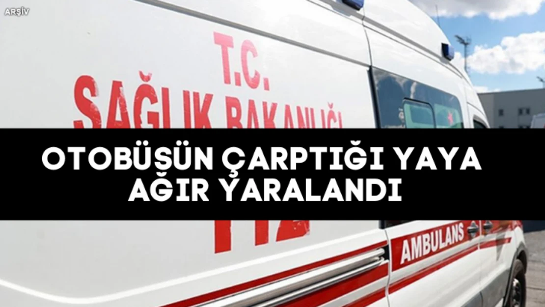 Otobüsün çarptığı yaya ağır yaralandı