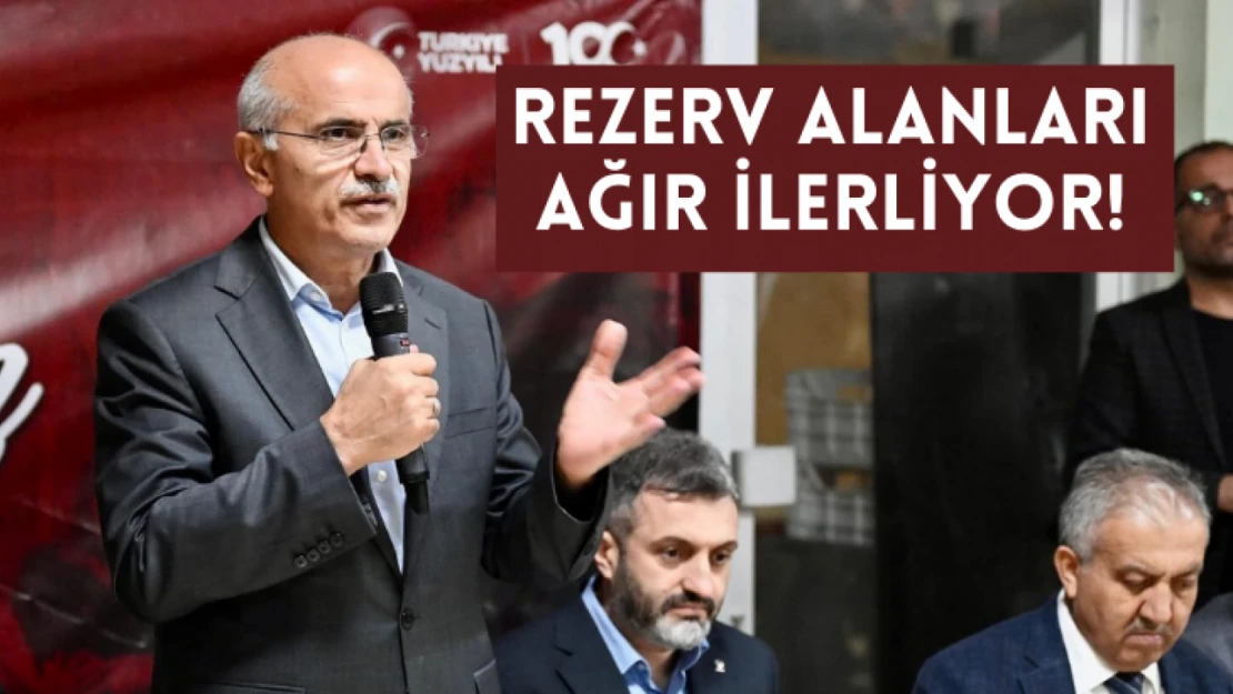 Rezerv alanları ağır ilerliyor!