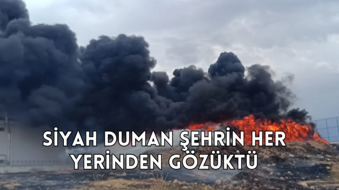 Siyah duman şehrin her tarafından gözüktü