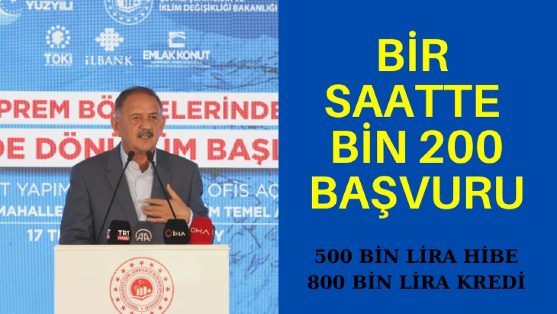 Son bir saatte bin 200 başvuru