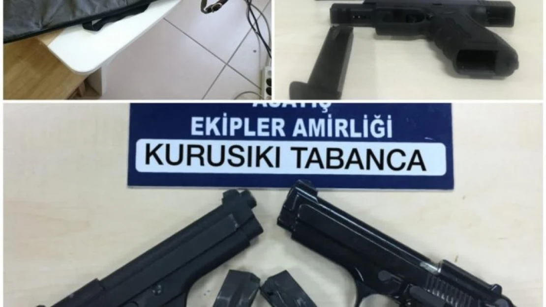 Tüfek ve tabancalar ele geçirildi