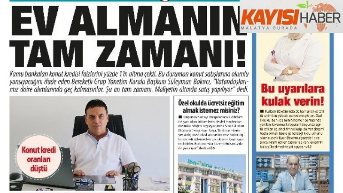 Vuslat gazetesinden 'Memleketim' eki