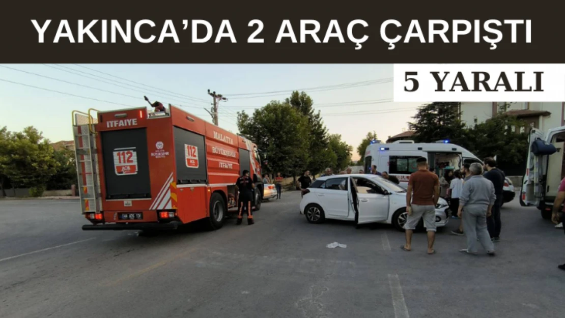 Yakınca'da 2 araç çarpıştı: 5 yaralı