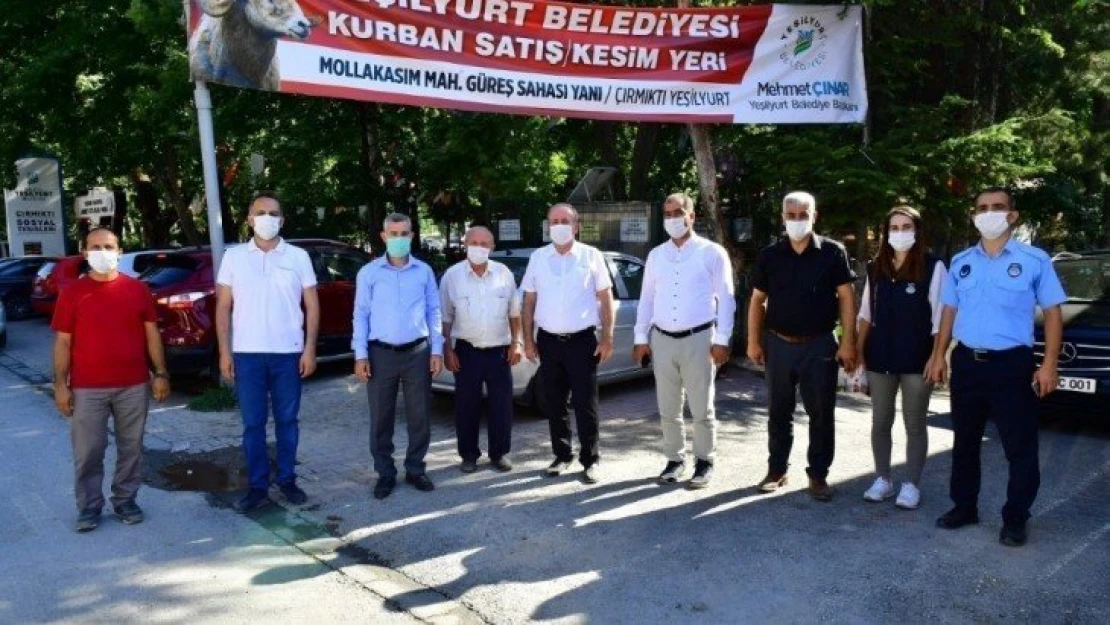 Yeşilyurt'ta kurban satış ve kesim yerlerinde hazırlıklar tamamlandı