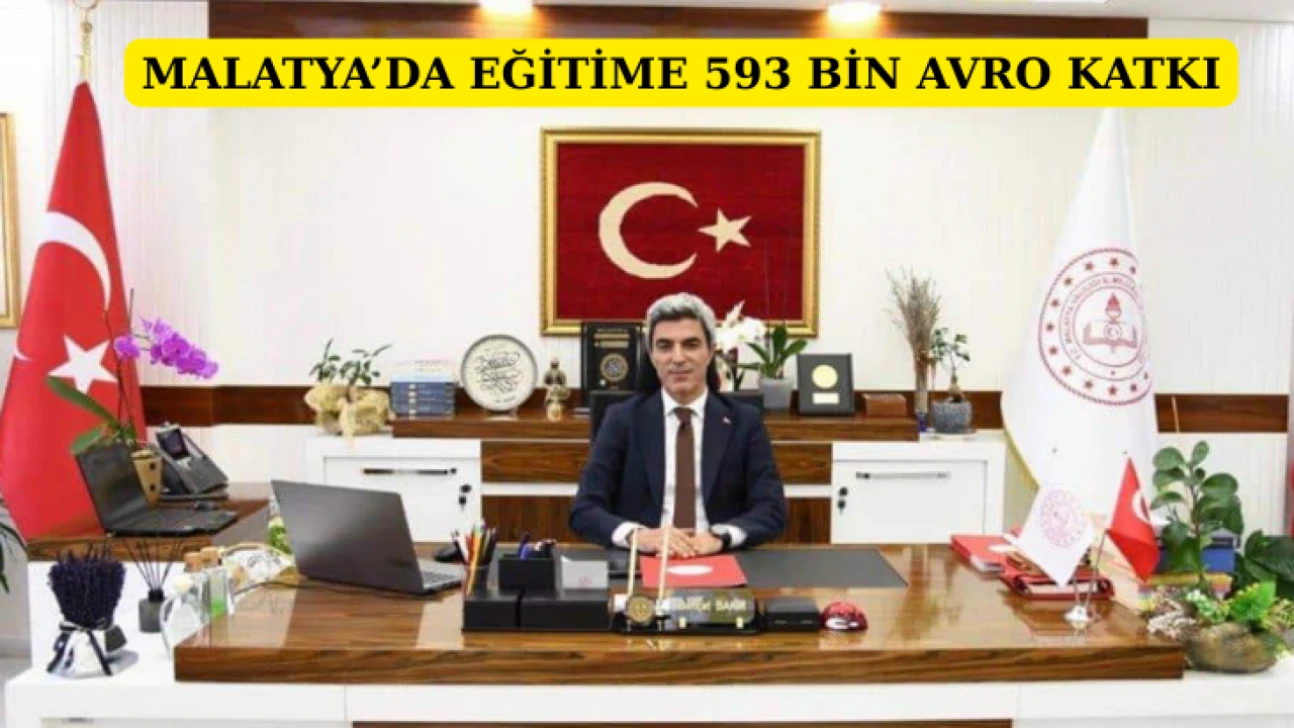Malatya'da eğitime 593 bin avro katkı