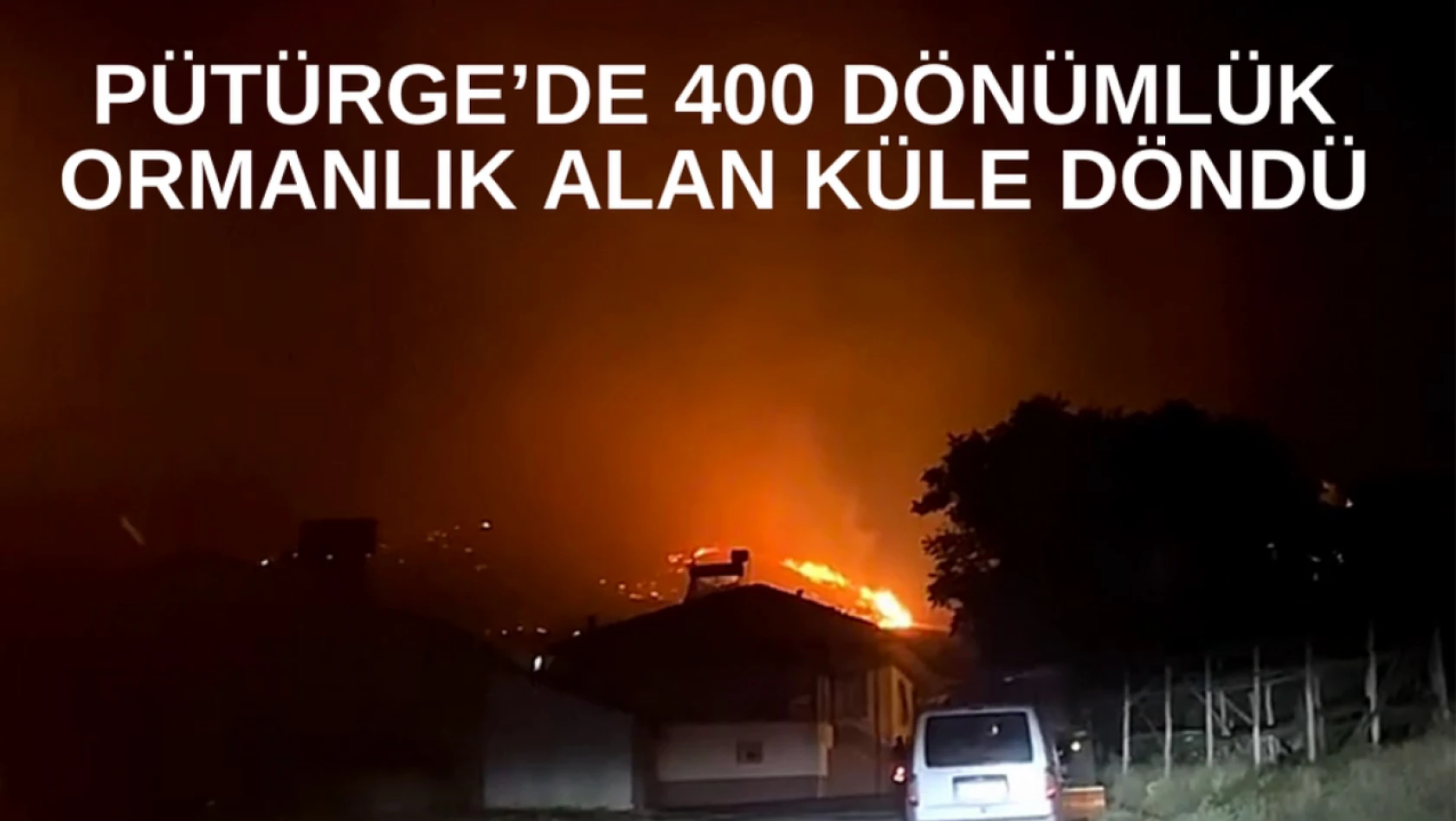 Pütürge'de 400 dönümlük orman yandı