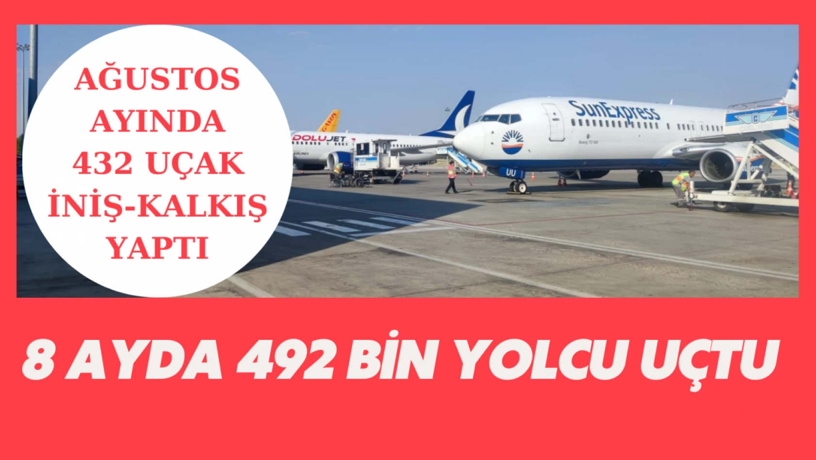 8 ayda 492 bin yolcu uçtu