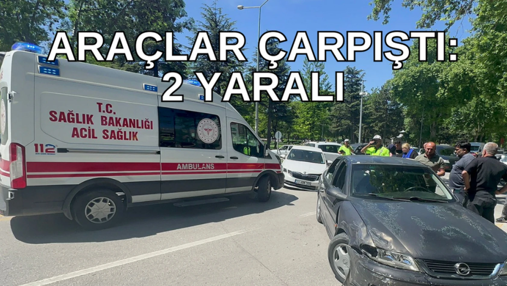 Araçlar çarpıştı: 2 yaralı