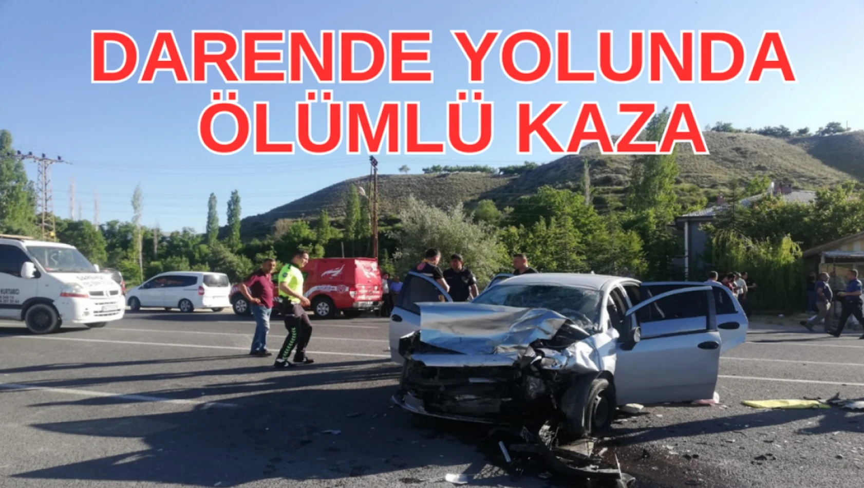 Darende yolunda ölümlü kaza