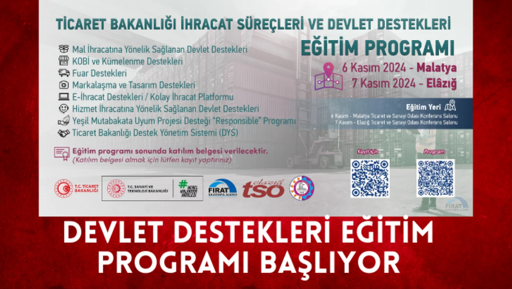 Devlet Destekleri Eğitim Programı başlıyor