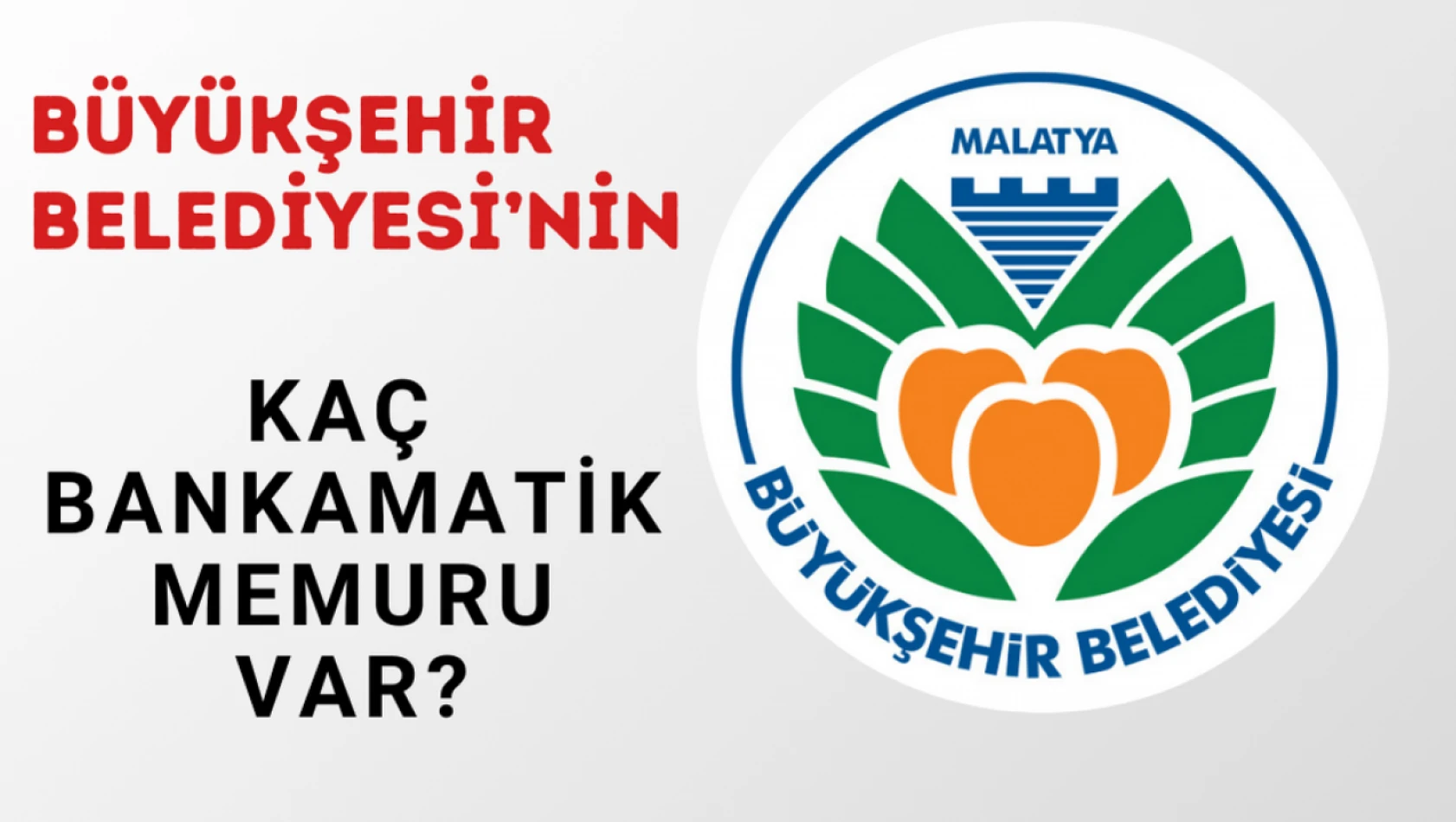 Malatya Büyükşehir Belediyesi'nin kaç bankamatik memuru var?