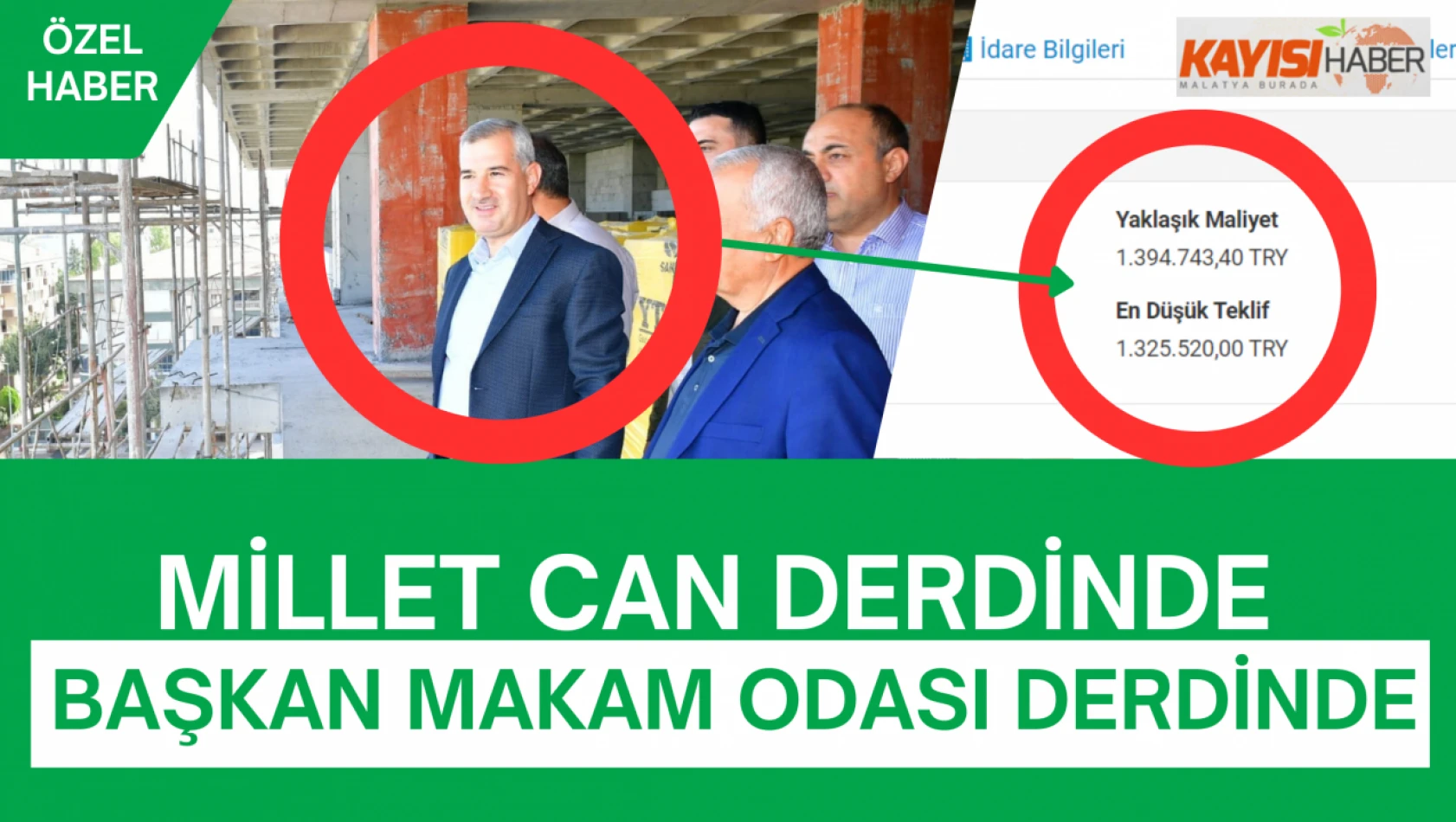 Millet can derdinde Başkan makam odası derdinde