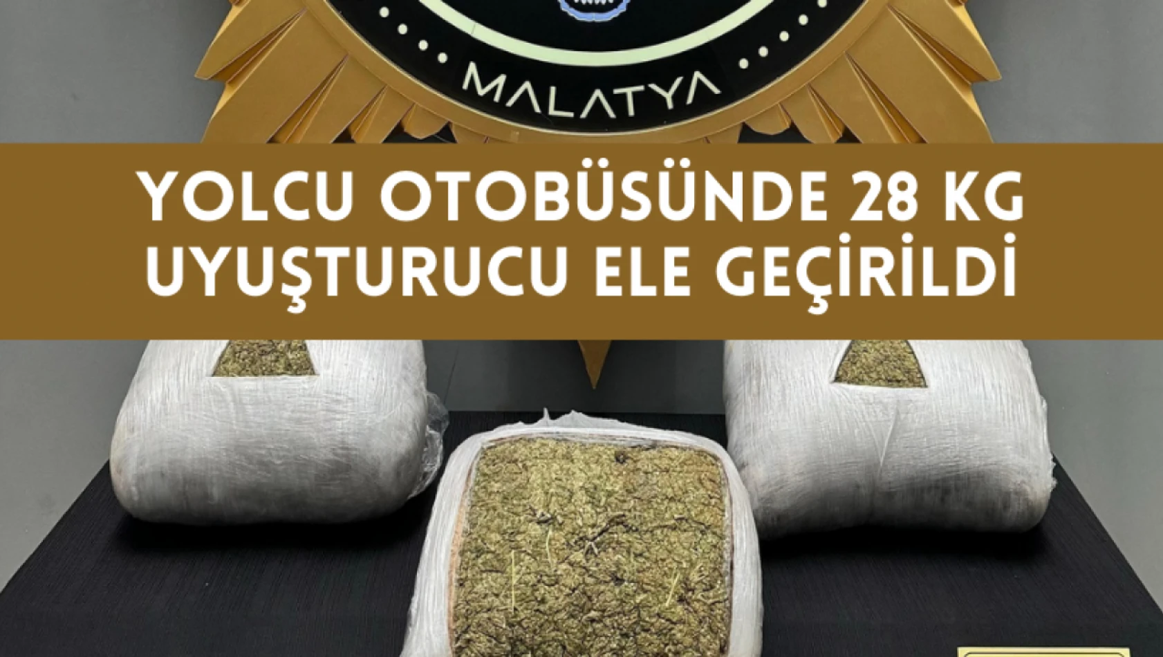 Yolcu otobüsünde 28 kilogram uyuşturucu ele geçirildi