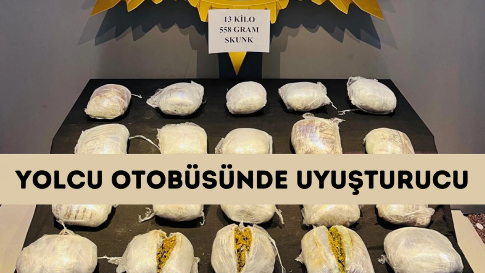 Yolcu otobüsünde uyuşturucu