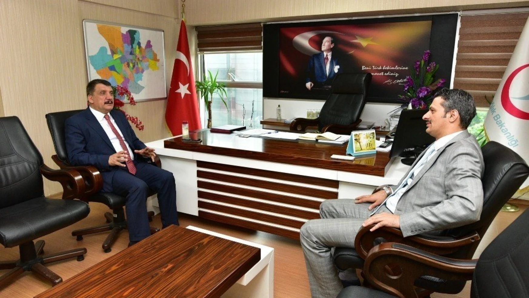 Başkan Gürkan, İl Sağlık Müdürü Duran ile istişarelerde bulundu
