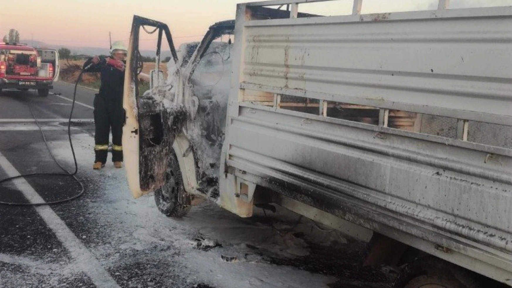 Malatya'da araç yangını

