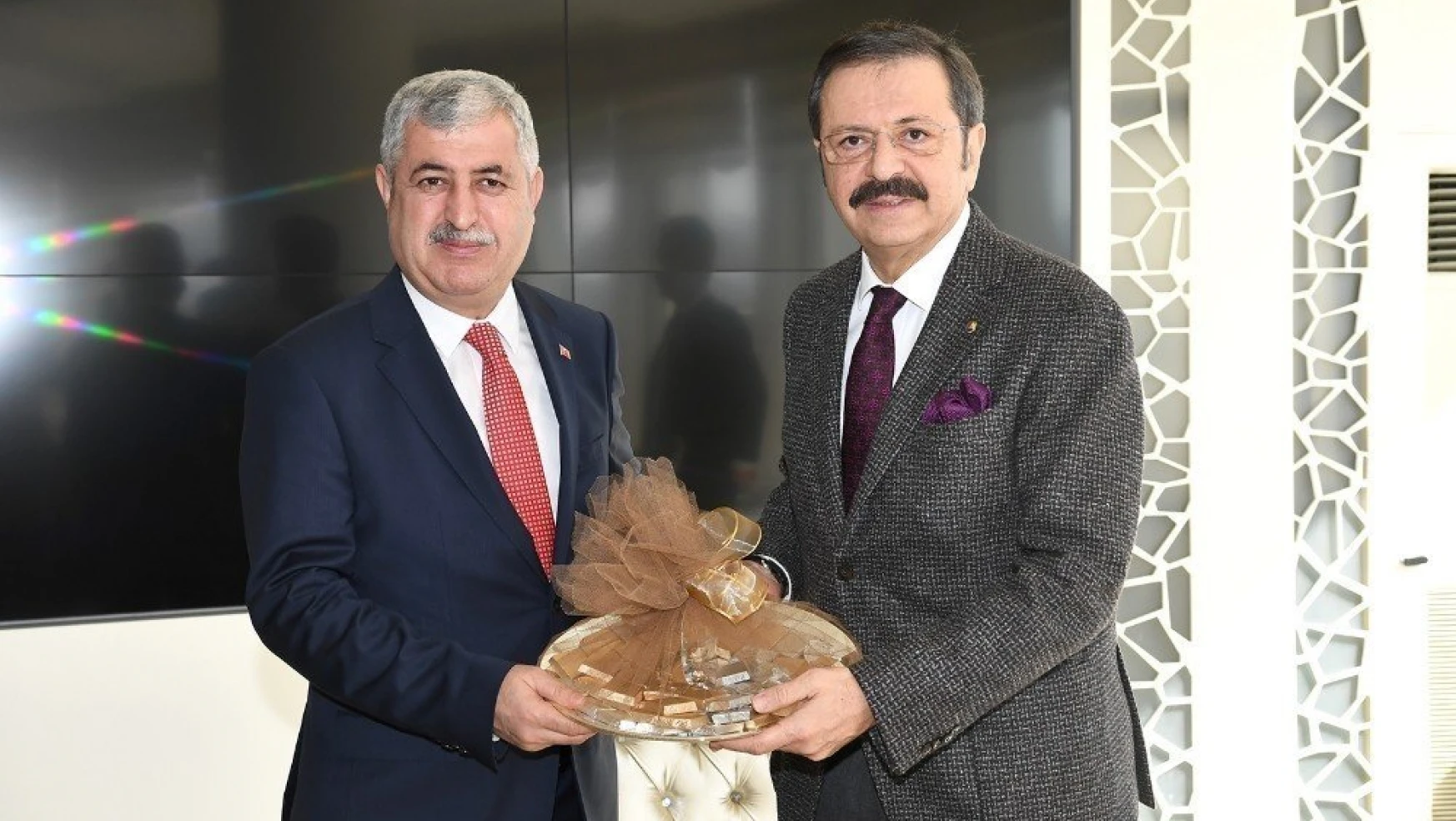 TOBB Başkanı Hisarcıklıoğlu'ndan  Polat'a ziyaret