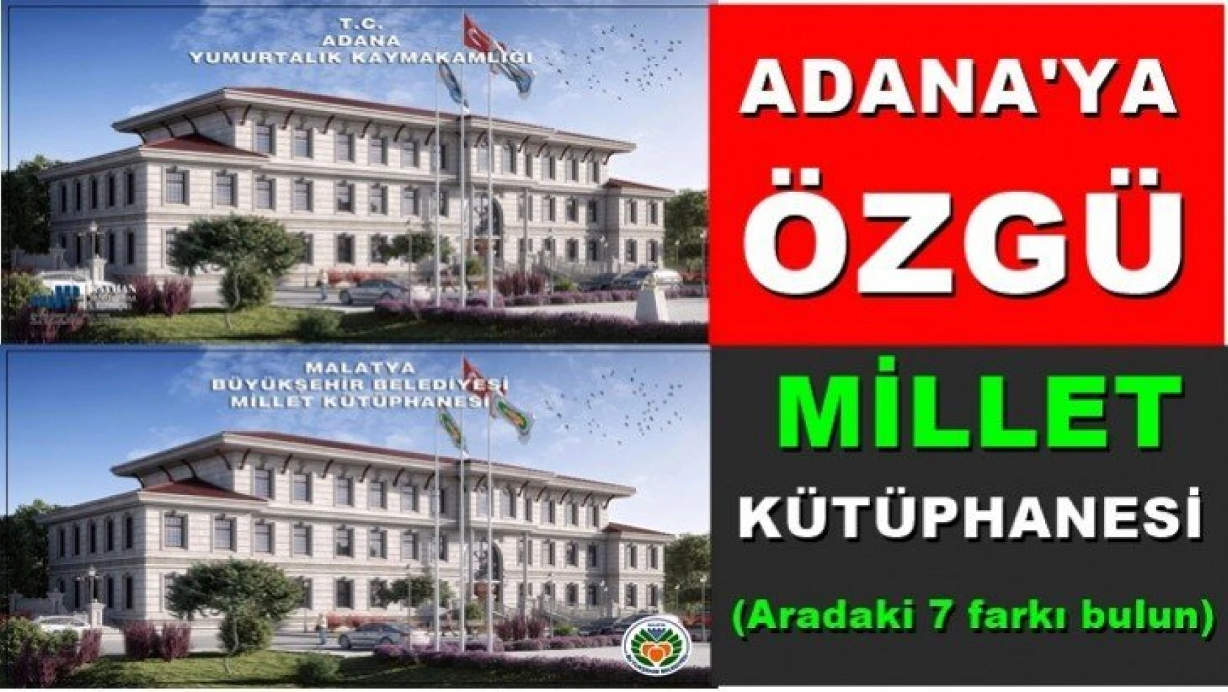 Adana'ya özgü Millet Kütüphanesi!