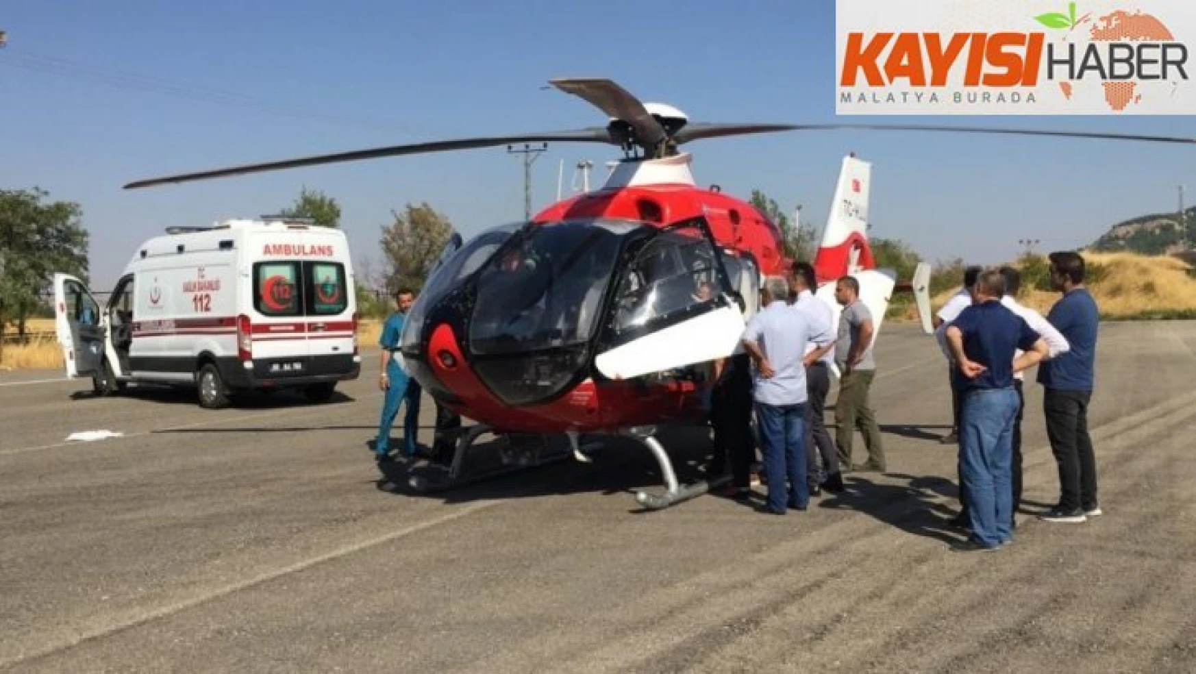 Ambulans helikopter kanser hastası için havalandı