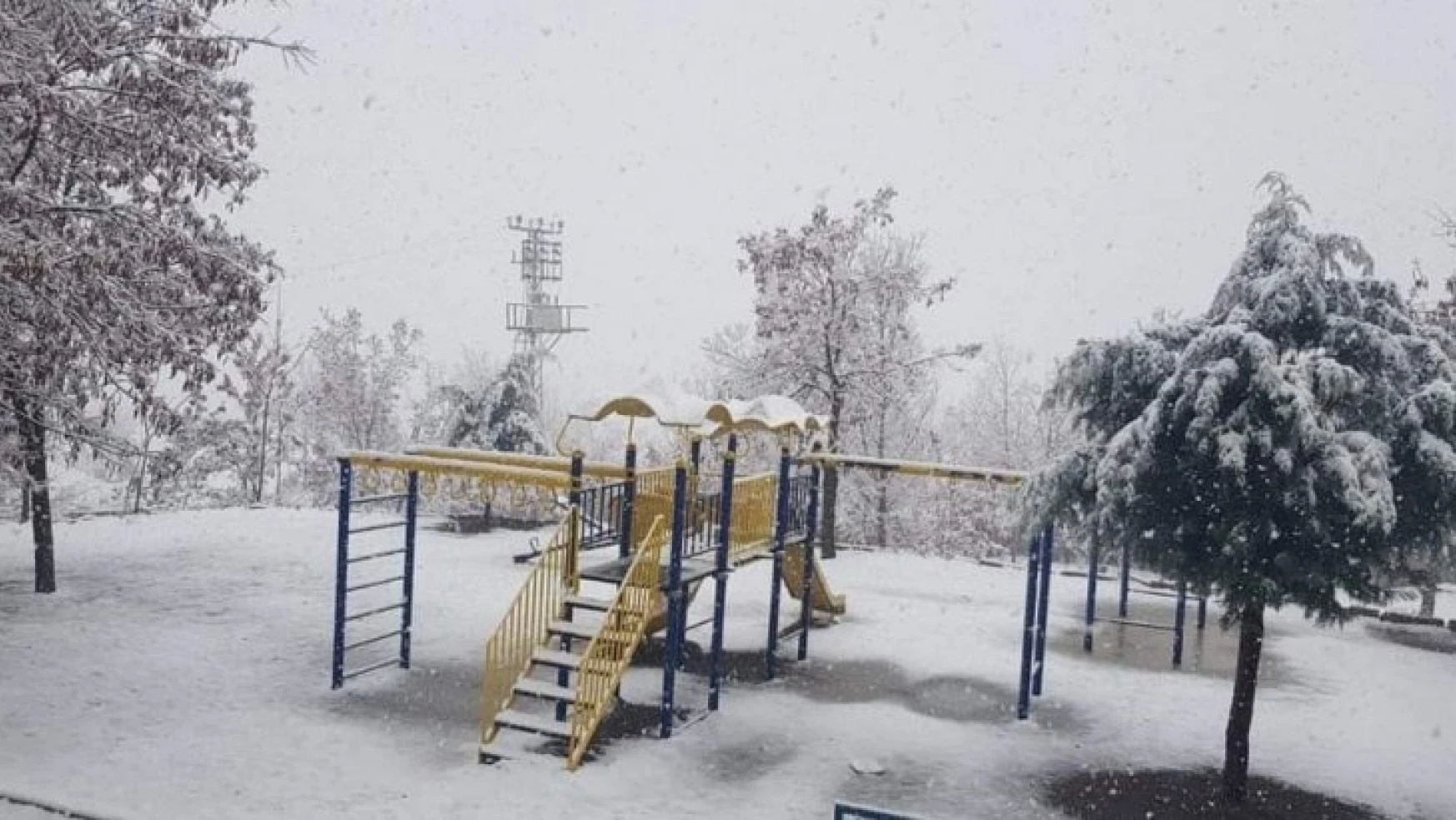 Doğanşehir'de kar yağışı başladı