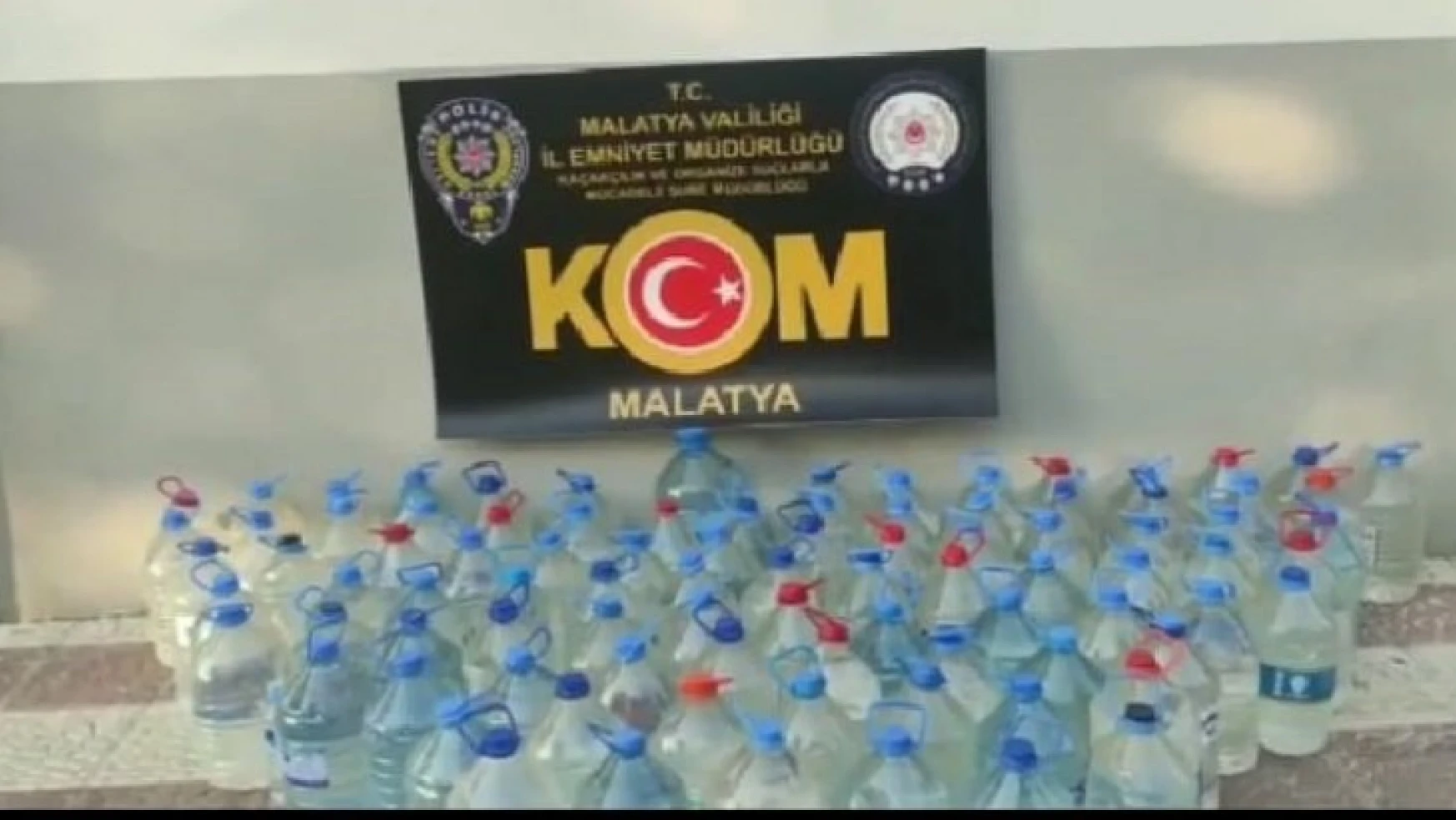 Malatya'da 460 litre sahte alkol ele geçirildi