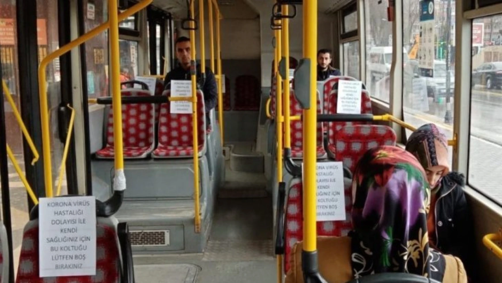 Malatya'da otobüslerde 'sosyal mesafe' düzenlemesi