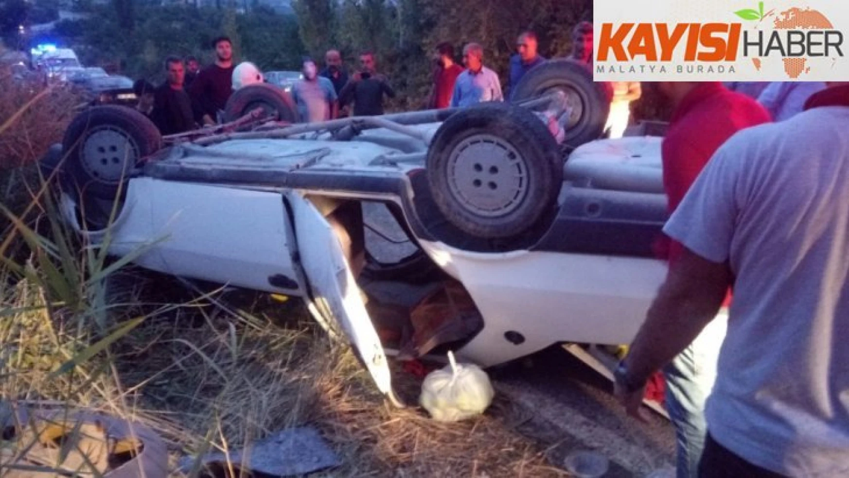 Malatya'da otomobil takla attı: 7 yaralı