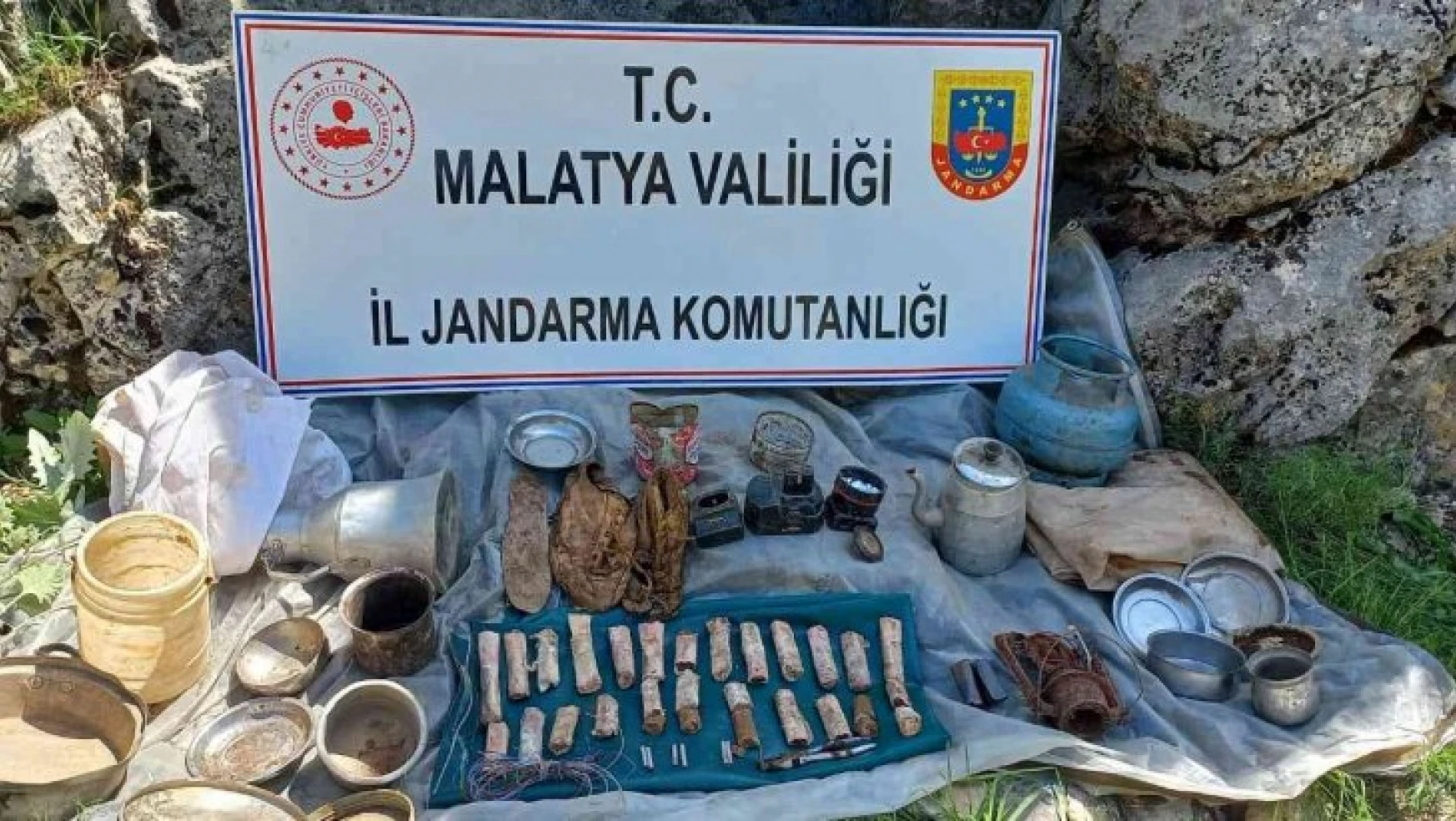 Malatya'da terör örgütüne ait çok sayıda patlayıcı ele geçirildi