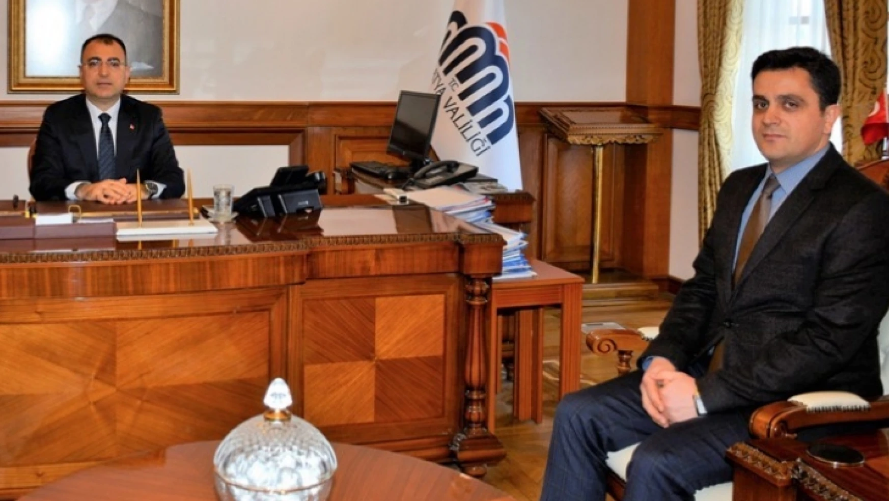 Vali Toprak, DHMİ yeni müdürü Aladağ'ı kabul etti