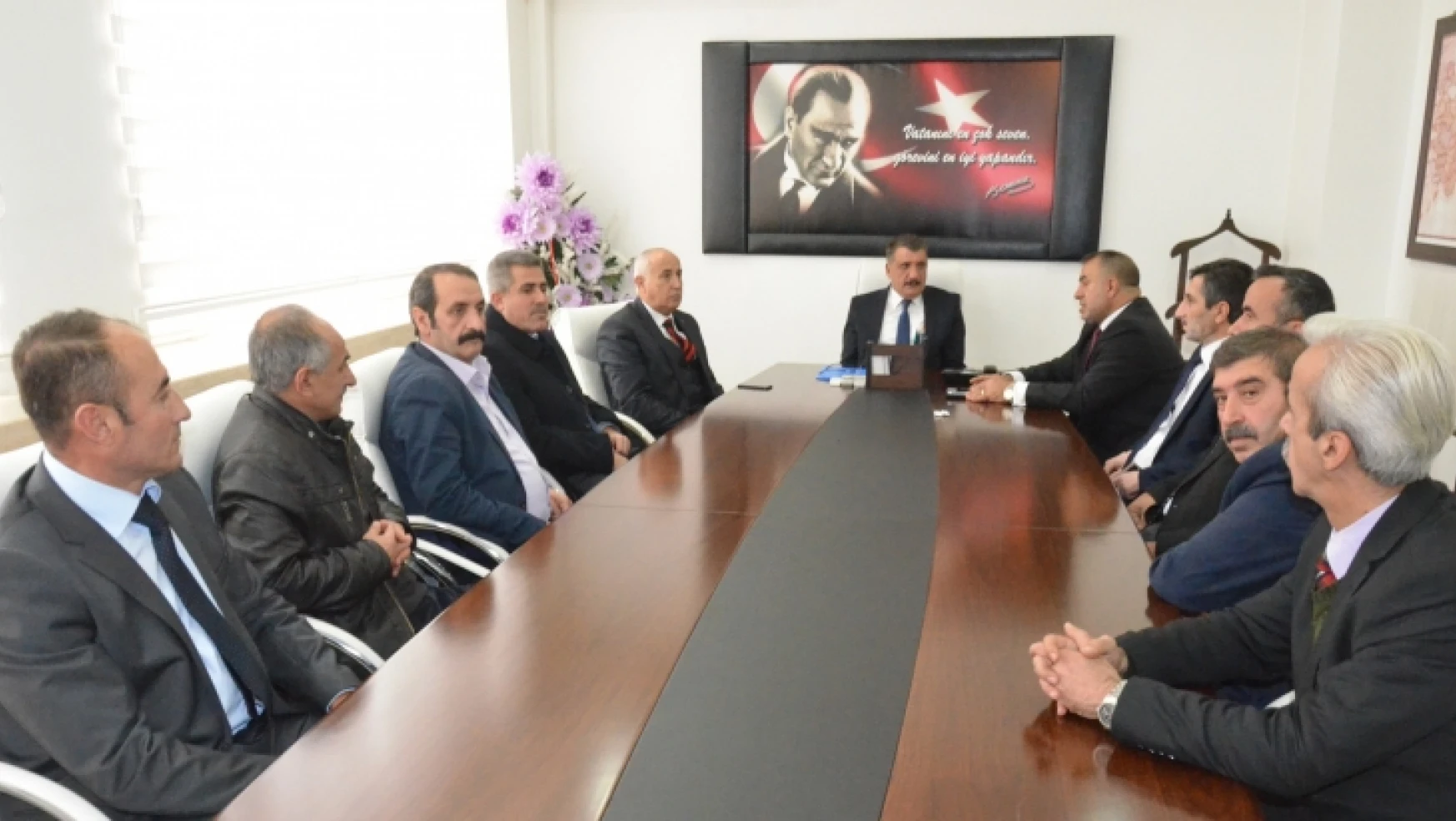 Sendika Başkanları Gürkan'ı ziyaret etti