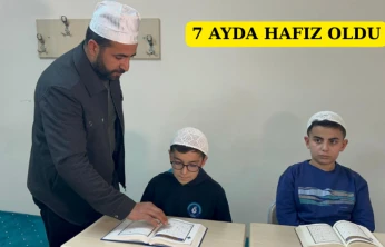 7 ayda hafız oldu