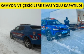 Kamyon Ve Çekicilere Sivas Yolu Kapatıldı