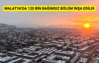 Malatya'da 120 Bin 725 Bağımsız Bölüm İnşa Edildi