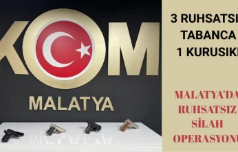 Malatya'da Ruhsatsız Silah Operasyonu