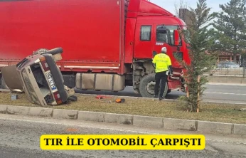 Tır İle Otomobil Çarpıştı