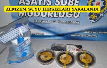 Zemzem suyu hırsızları yakalandı