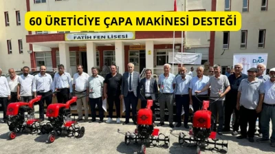 60 üreticiye çapa makinesi desteği