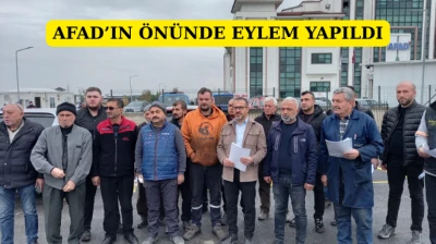 AFAD'ın önünde eylem