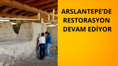 Arslantepe Höyüğü'nde restorasyon çalışması sürüyor