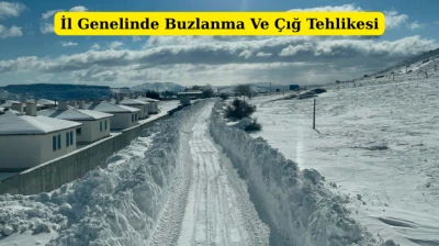 İl Genelinde Buzlanma Ve Çığ Tehlikesi