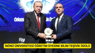 İnönü Üniversitesi Öğretim Üyesine Bilim Teşvik Ödülü