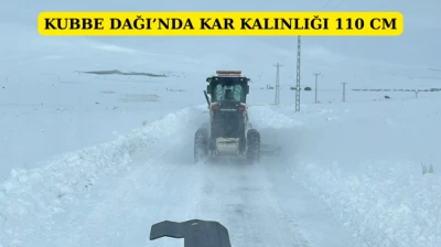 Kubbe Dağı'nda Kar Kalınlığı 110 cm