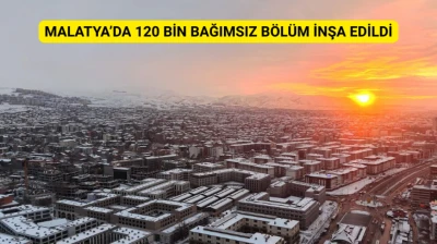 Malatya'da 120 Bin 725 Bağımsız Bölüm İnşa Edildi
