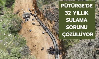 Pütürge'de 32 yıllık sulama sorunu çözülüyor