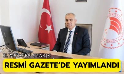 Resmi Gazete'de yayımlandı