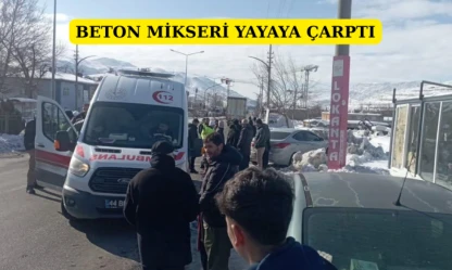 Beton Mikseri Yayaya Çarptı